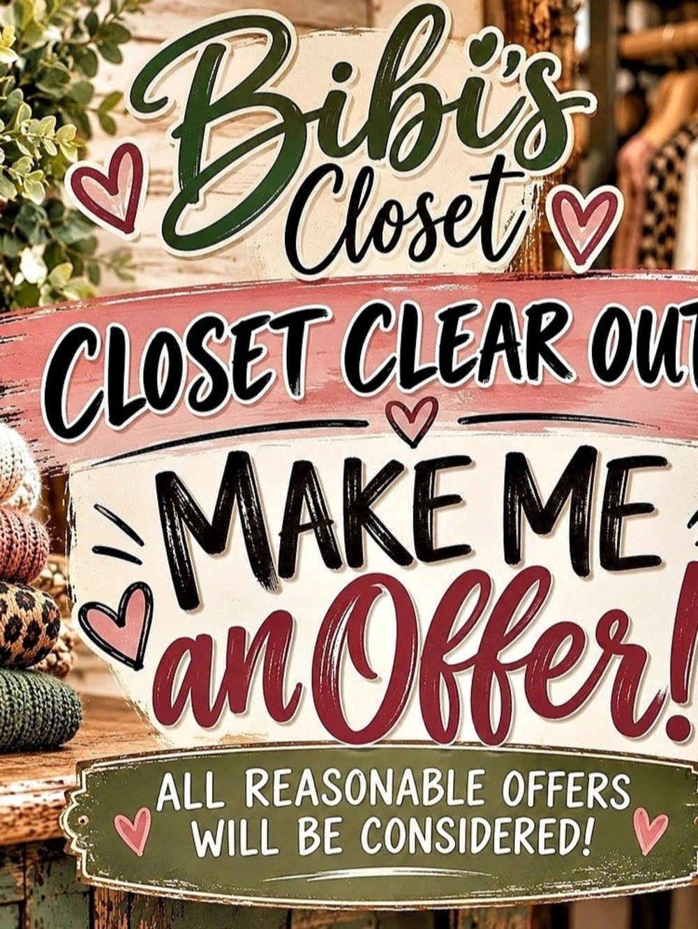 Closet Clear Out Make Me an Offer Graphic